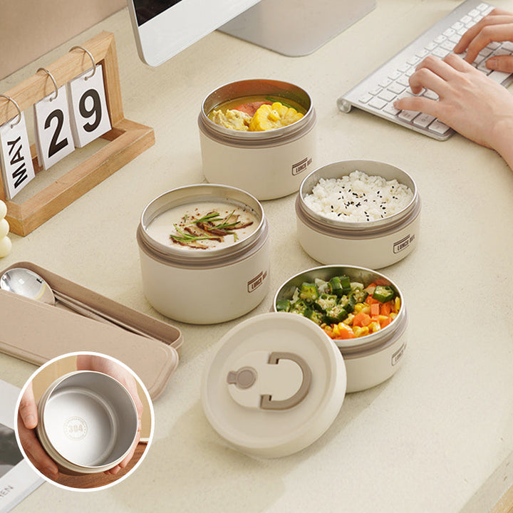 Lunchbox portable multicouche, garde vos repas chauds et frais pour école, pique-nique ou bureau.