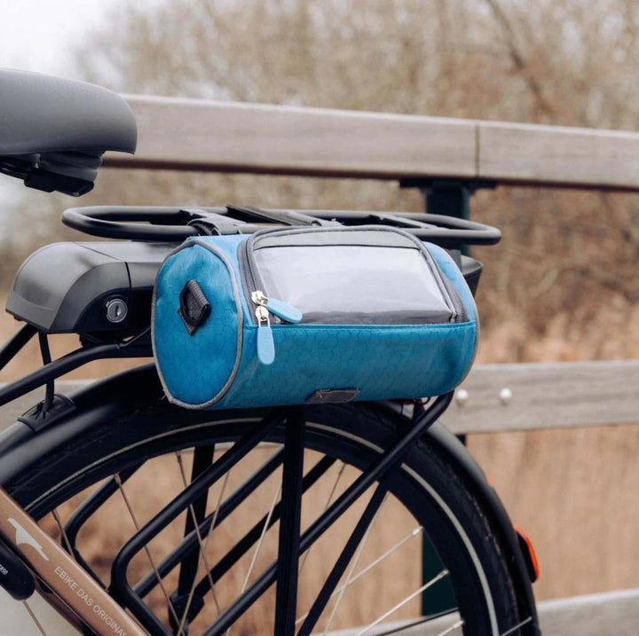 Sacoche vélo avec écran tactile pour GPS et applications cyclisme, étanche et sûre.