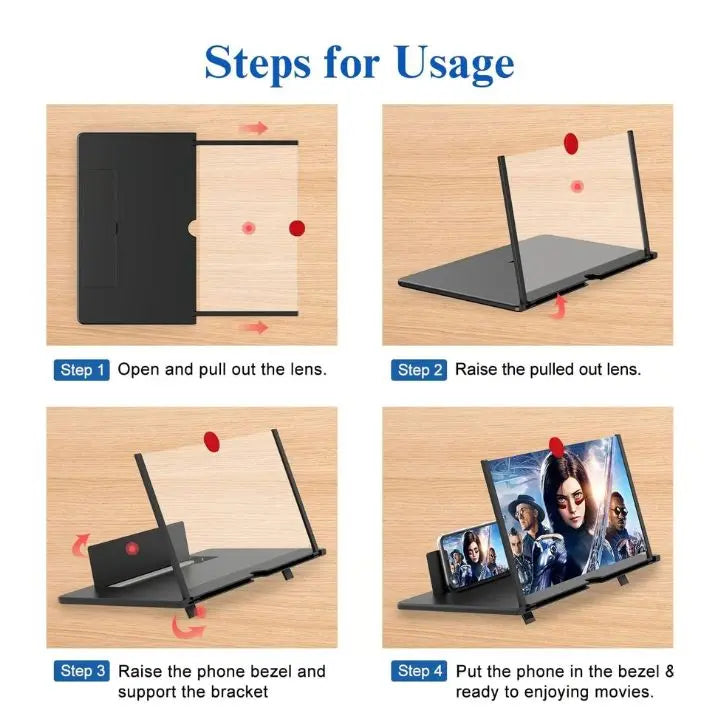 Cadeau idéal : agrandisseur d'écran de téléphone HD pliable, léger et portable pour un confort visuel maximal.