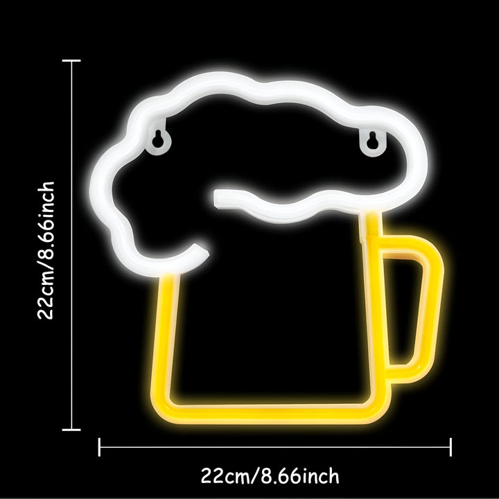 Panneau néon LED nostalgique, style fast-food rétro. Pour une ambiance unique dans bars, restaurants, cafés.