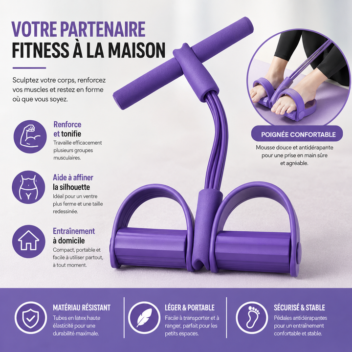 Bande de résistance FormMaster polyvalente pour divers niveaux d'intensité en musculation et fitness.