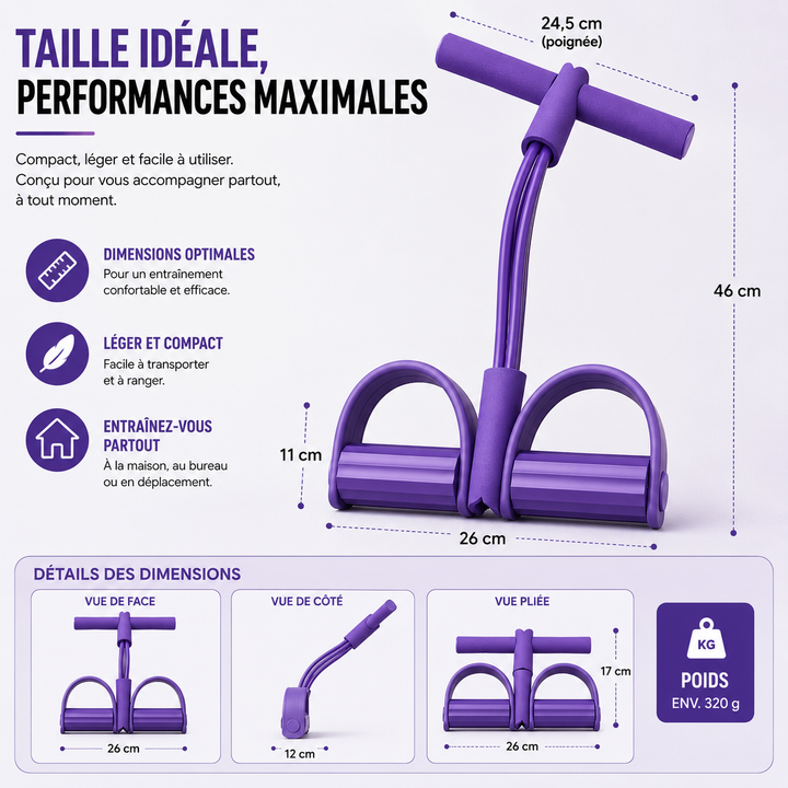 Renforcement du tronc avec l'accessoire FormMaster, bande de résistance pour un entraînement complet.