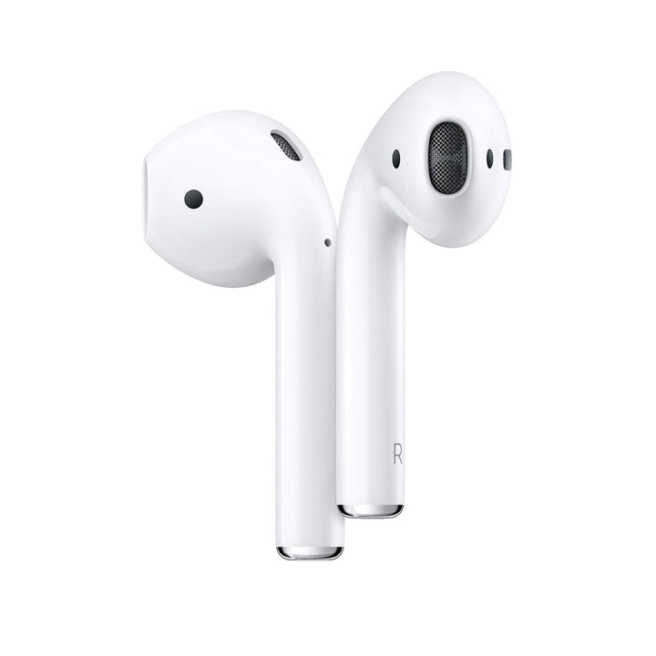 Écouteurs intra-auriculaires sans fil Bluetooth blancs pour le sport, résistants aux éclaboussures, avec boîtier de charge.