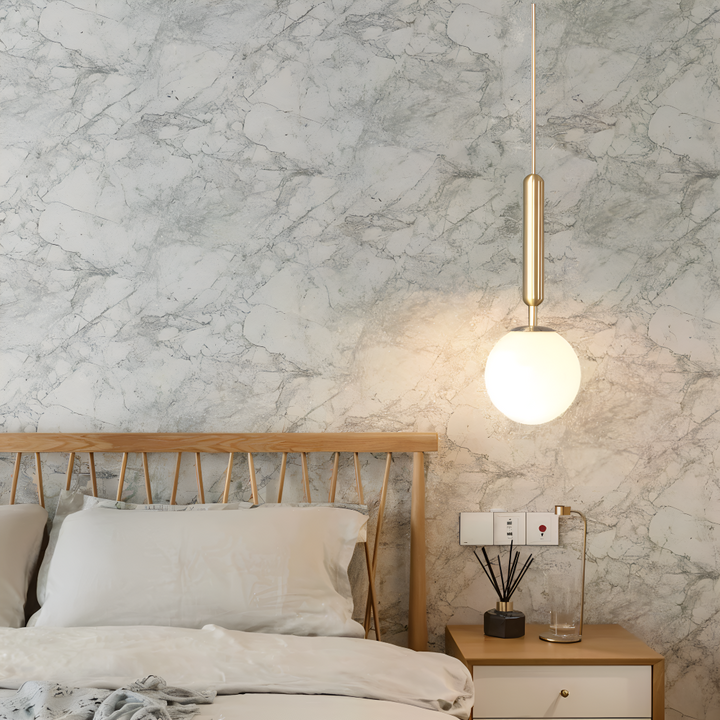Globe lumineux LED, suspension nordique, éclairage moderne pour chambre zen.