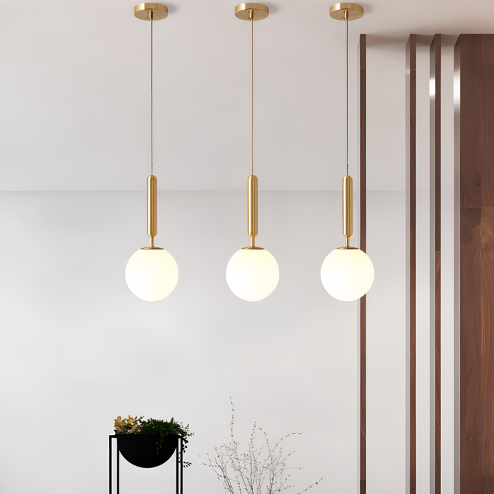 Lampe pendante scandinave, design moderne, globe lumineux pour intérieurs chics.