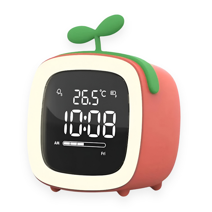 Design cerf: réveil LED enfant avec veilleuse programmable, pour une chambre décorée.