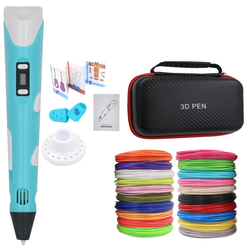 Stylo imprimante 3D créatif pour enfants et adultes, idéal pour dessin et loisirs avec filament PLA.