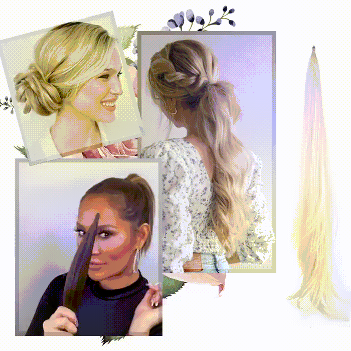Extension cheveux synthétiques queue de cheval à clip. Rallonge capillaire rapide pour femmes, look naturel assuré.