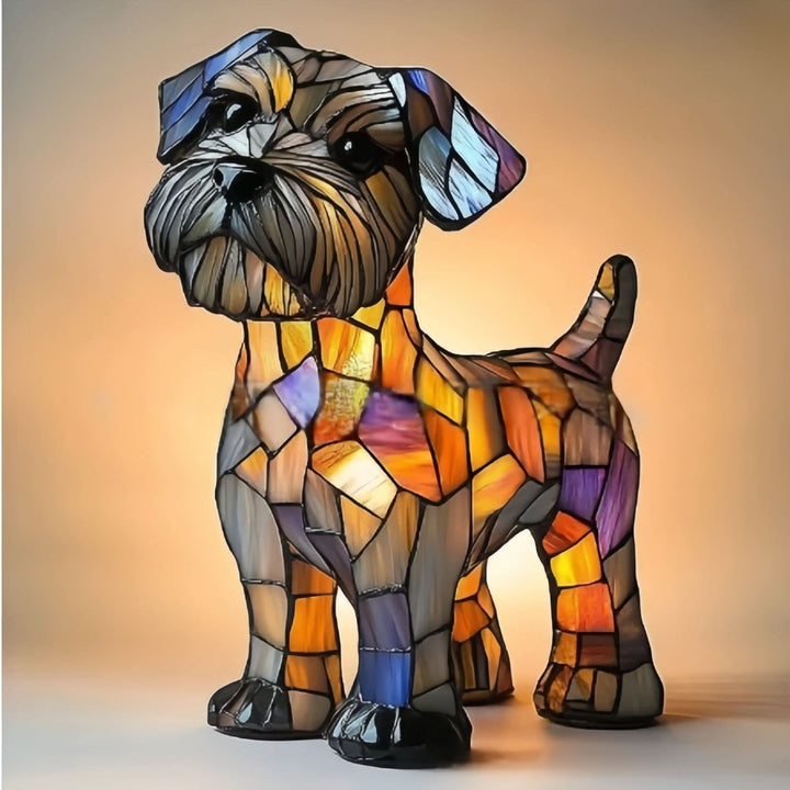Lampe de nuit LED, statuette chien mignonne pour chambre, salon ou comme cadeau.
