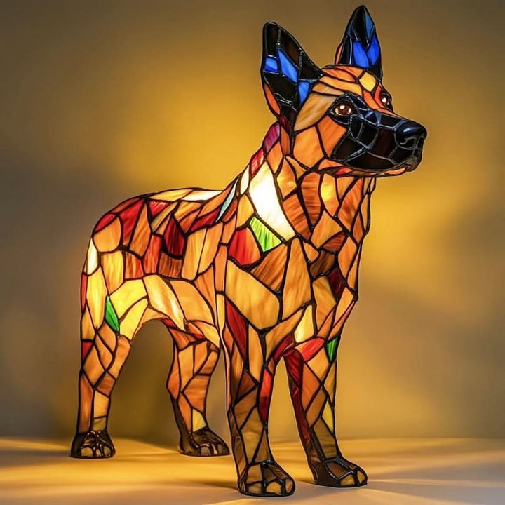 Lampe LED décorative chien, statuette USB pour une ambiance animale et chaleureuse.