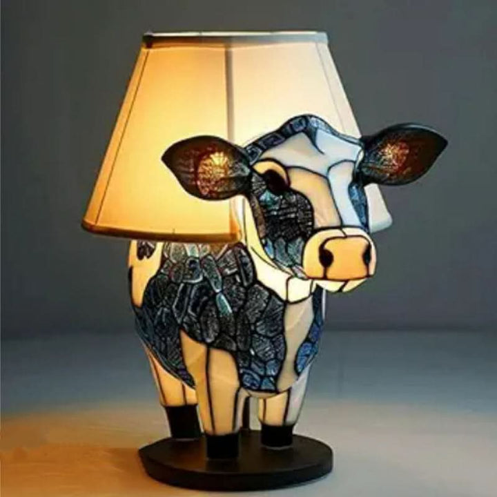 Lampe LED chien statuette, lampe décorative pour ambiance chaleureuse et animale.