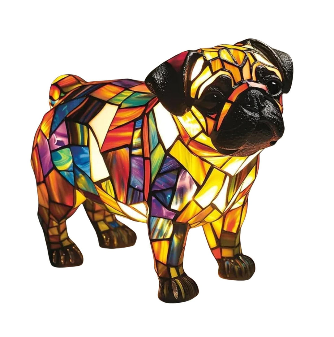 Lumière d'ambiance LED chien, statuette USB pour décoration de salon ou chambre.