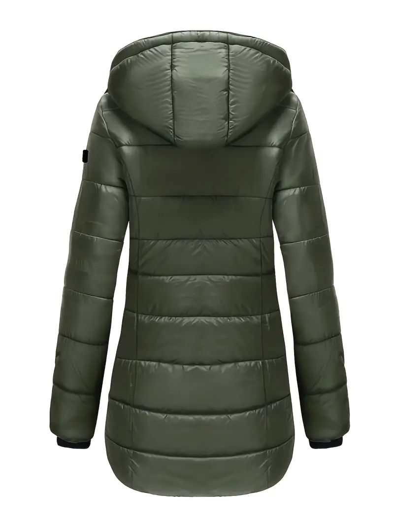 Manteau d'hiver femme chaud, confortable et imperméable, coupe mi-longue.