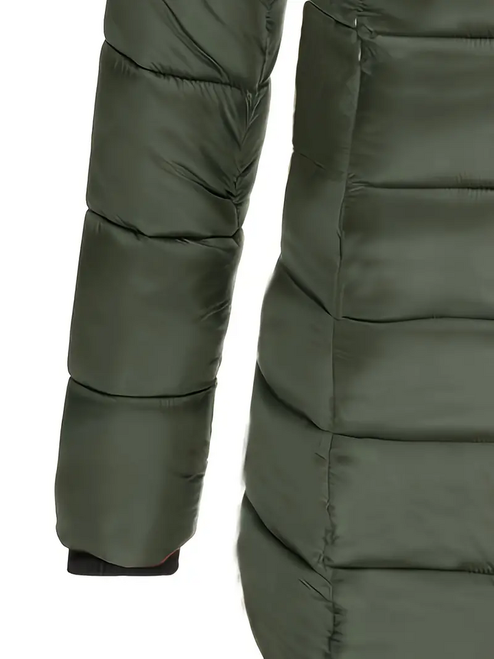 Veste hiver imperméable femme, mi-longue, parfaite pour l'extérieur, coupe-vent.
