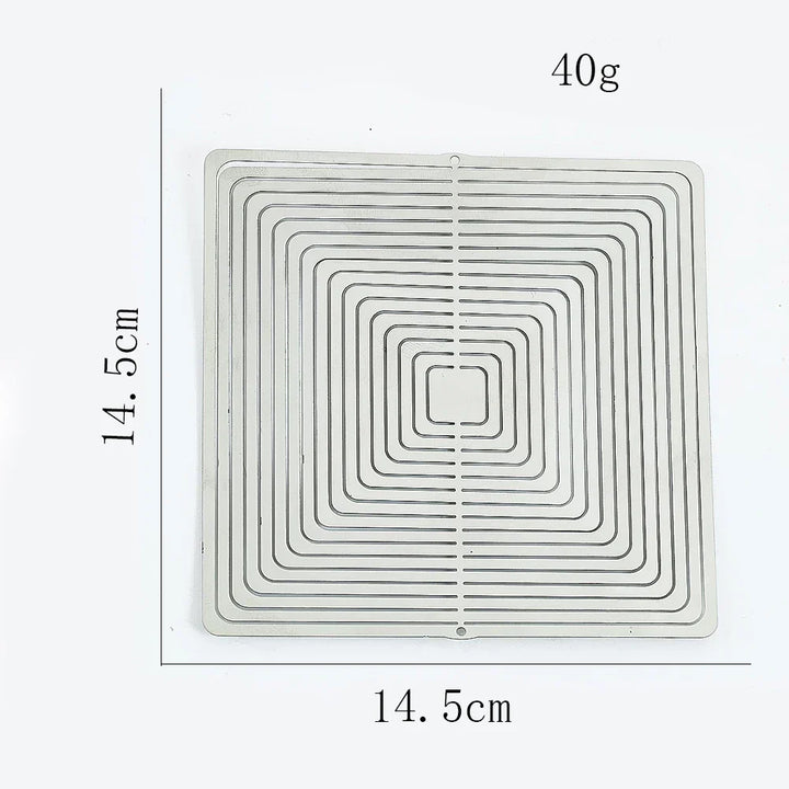 Magnifique moulin à vent 3D argenté pour jardin, décoration rotative extérieure résistante intempéries, idée cadeau.