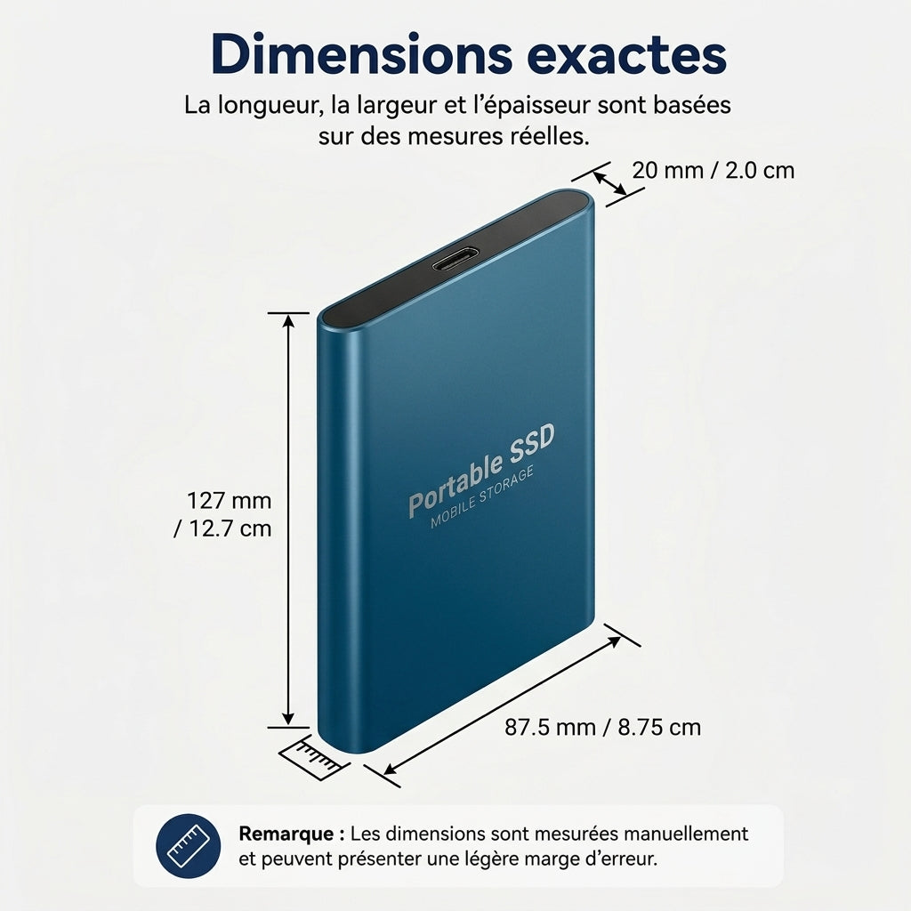 Transférez vos données à la vitesse de l'éclair avec ce disque SSD externe rapide et fiable.