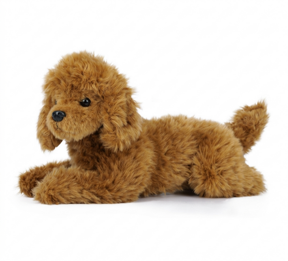 Peluche chien réaliste, un ami fidèle de 40cm pour enfant. Douceur et câlins garantis, idéal cadeau bébé.