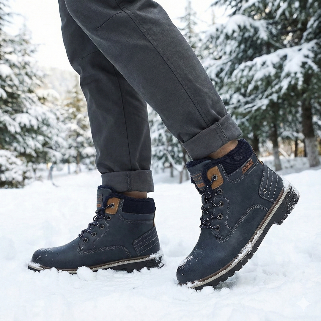 Bottes d'hiver chaudes pour homme, robustes, idéales neige et froid. Confort maximal pour le plein air.