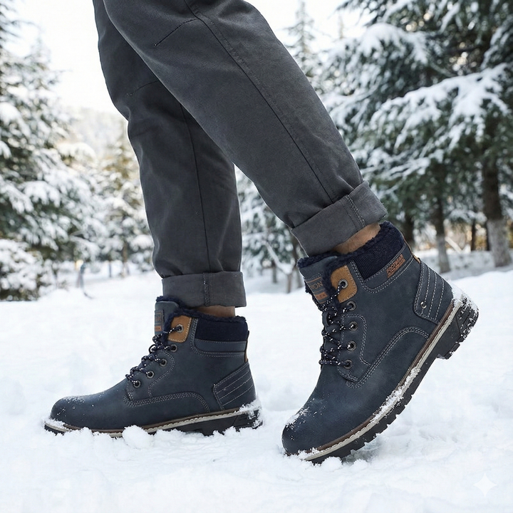 Bottes d'hiver chaudes pour homme, robustes, idéales neige et froid. Confort maximal pour le plein air.