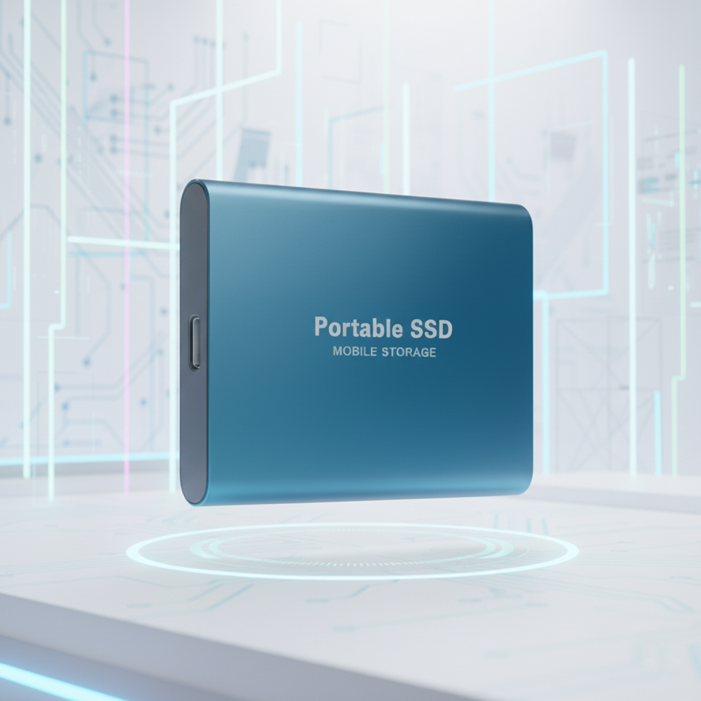 SSD externe fiable pour la sauvegarde sécurisée de données critiques. Technologie avancée et mobile.