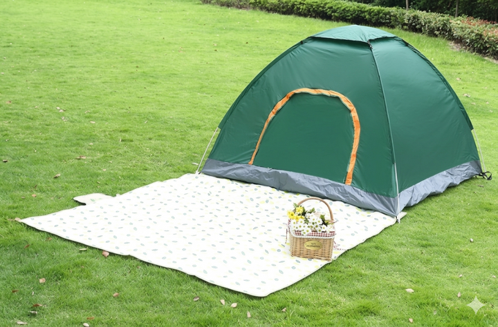 Tente Alpaca Outdoors 2 personnes, vert foncé. Légère et isolée, elle offre confort et protection pour le camping & bivouac.