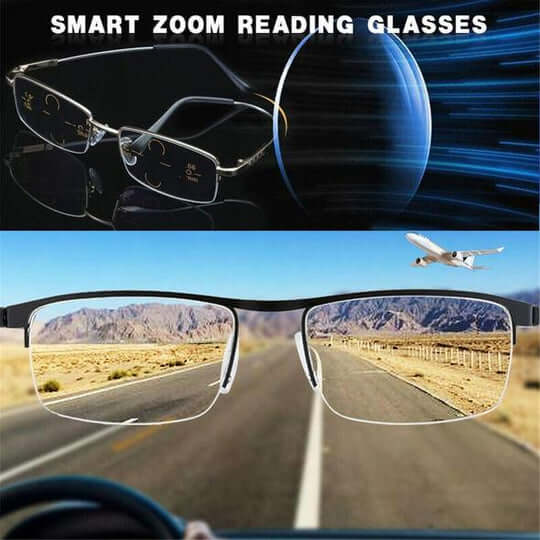 Lunettes progressives intelligentes pour vision claire, confort et correction de la presbytie.