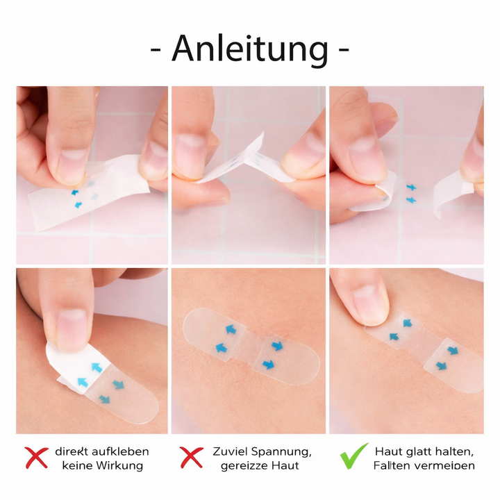 Soin visage anti-âge : bandes de lifting invisibles. Raffermit la peau instantanément pour un contour rajeuni.