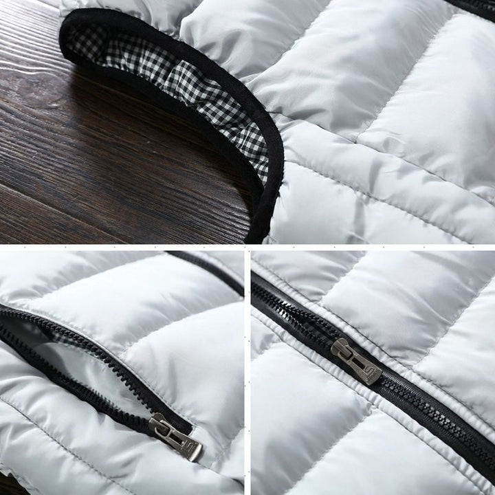 Gilet homme chaud et matelassé, vêtement extérieur idéal pour activités sportives et quotidiennes.