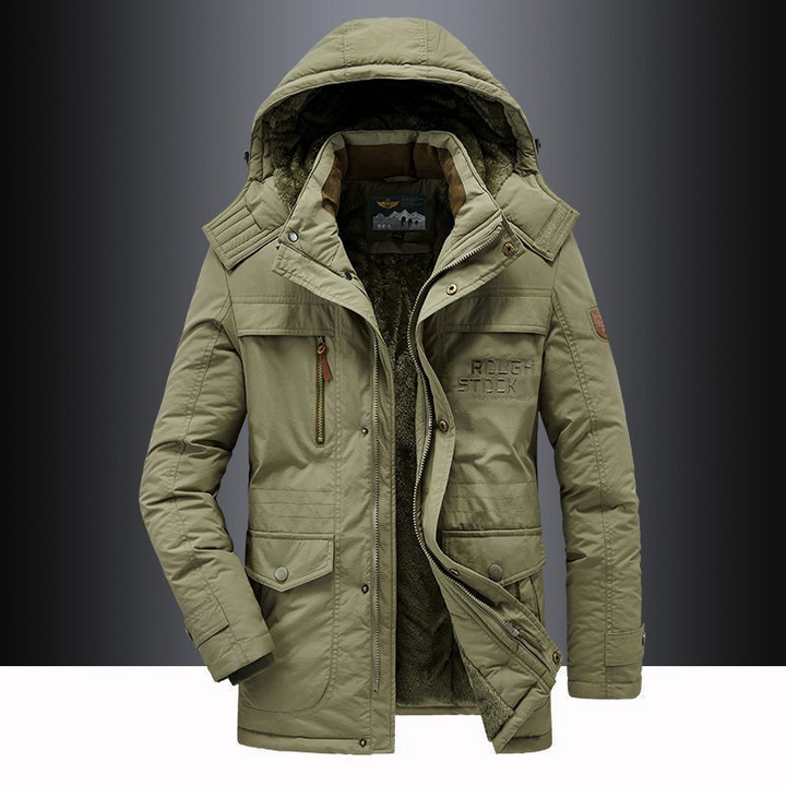 Veste hiver homme moderne et coupe-vent avec capuche, parfaite pour l'automne-hiver.