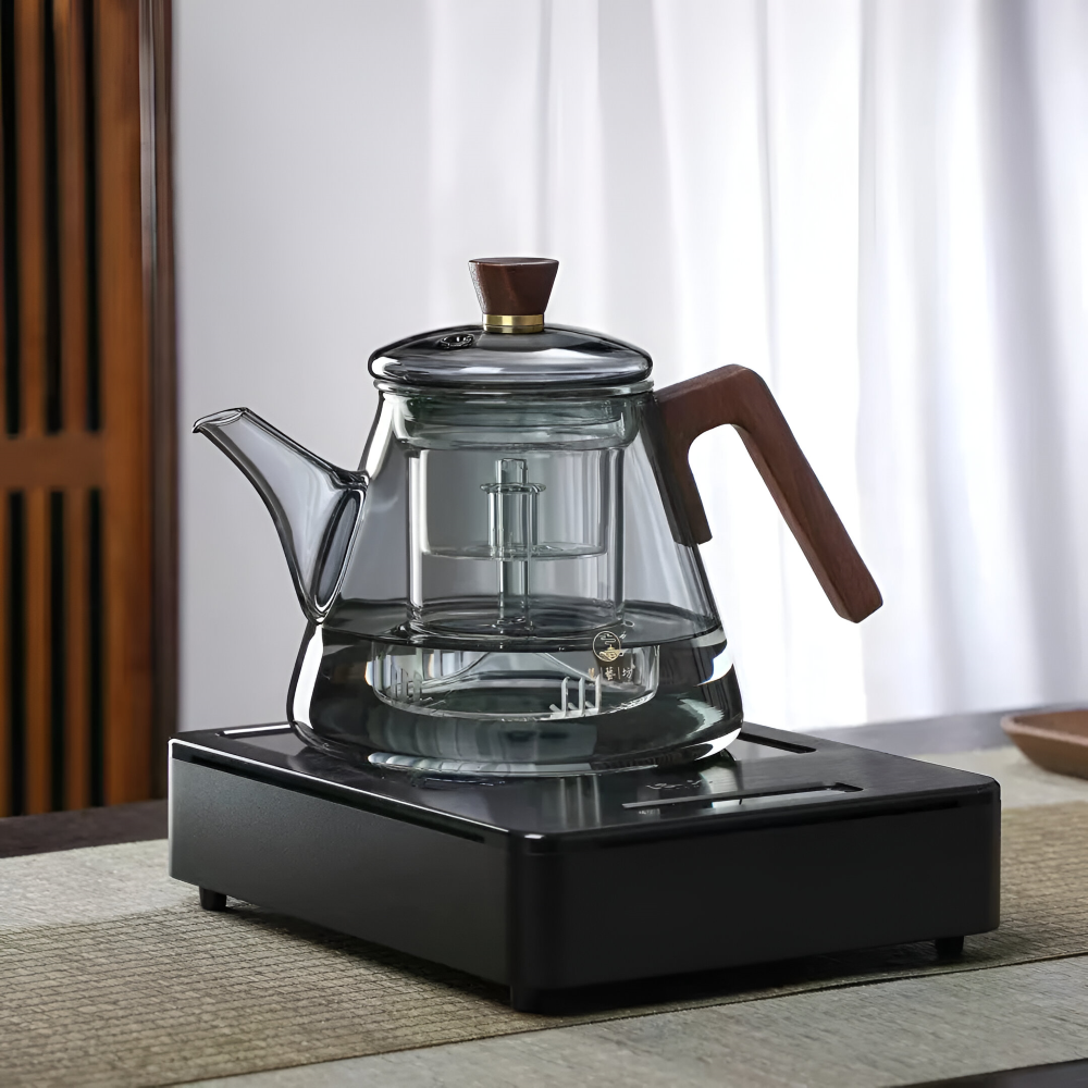 Théière 900ml en verre de cuisine, infuseur amovible. Préparer thé et tisane devient un plaisir.