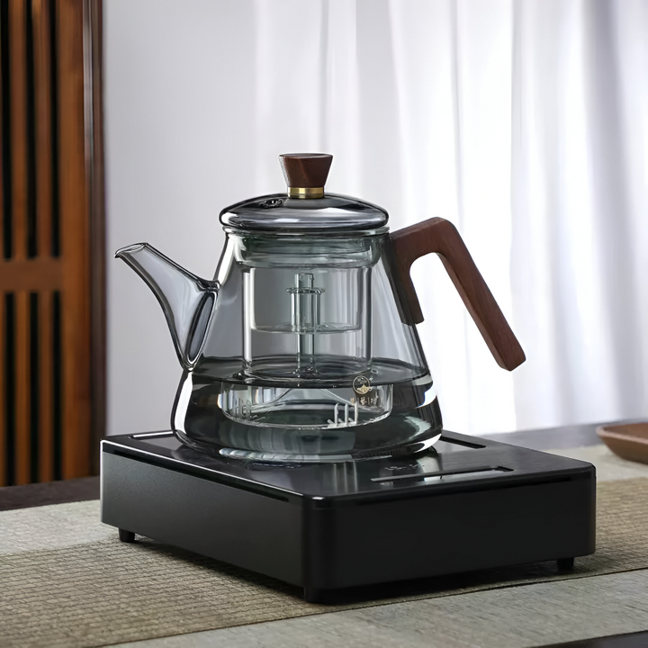 Théière 900ml en verre de cuisine, infuseur amovible. Préparer thé et tisane devient un plaisir.