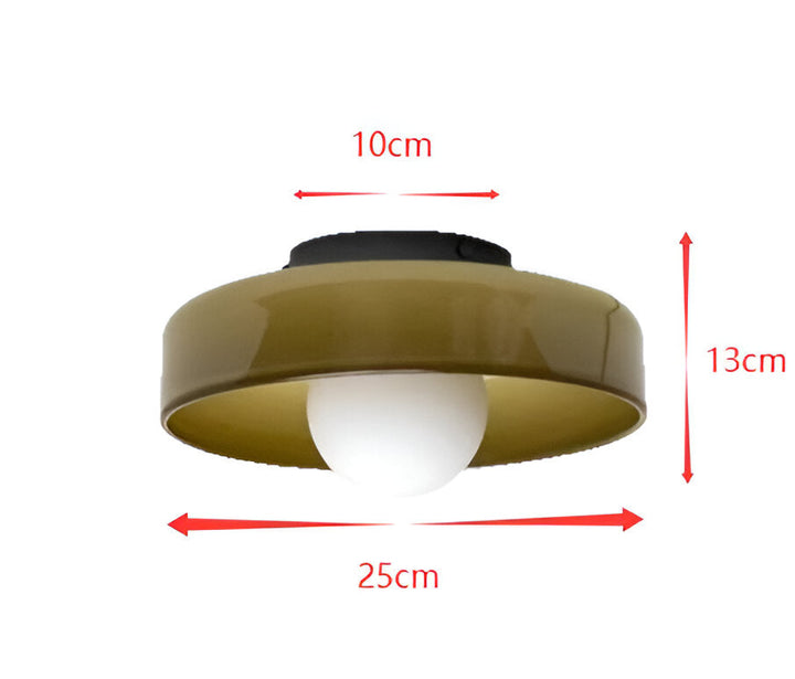 Plafonnier design OrangeBeam, lumière orange diffuse, idéal pour un intérieur contemporain.