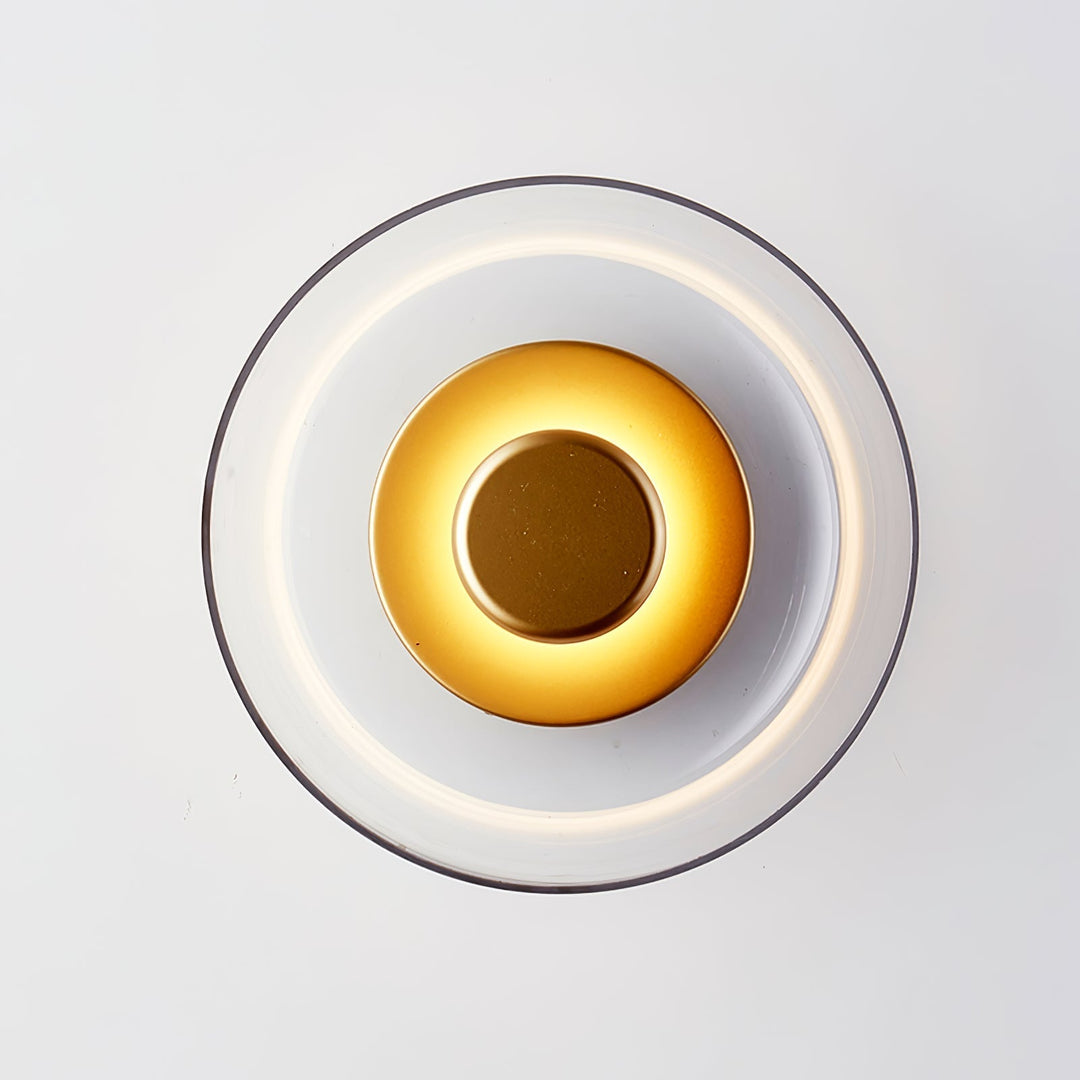Lampe murale LED verre givré, design épuré, lumière douce pour chambre.