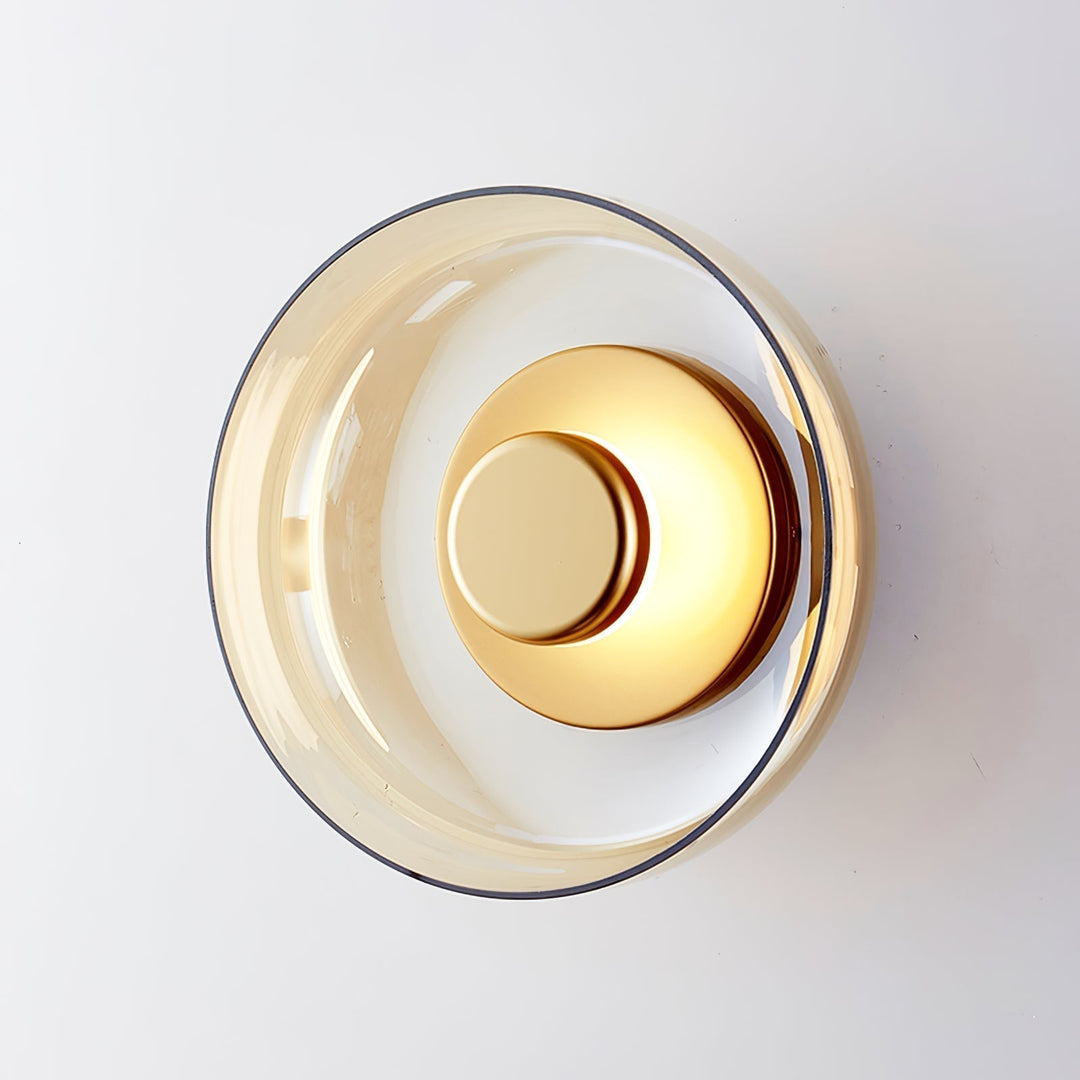 Lampe murale LED verre facetté, design scandinave, lumière froide, luminaire couloir.