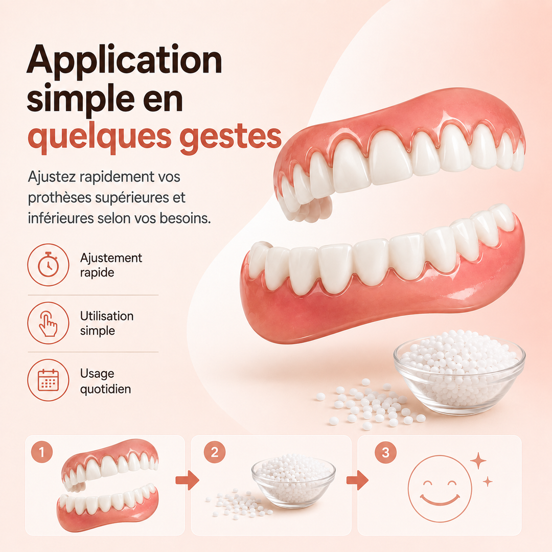 Accessoire de théâtre: prothèses dentaires esthétiques en silicone, créant des effets spéciaux pour scènes.