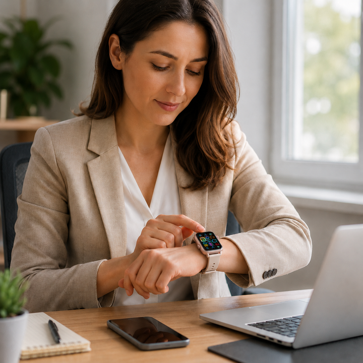 Montre connectée étanche et robuste avec bracelet silicone. Parfaite pour le sport, les activités extérieures et le quotidien.
