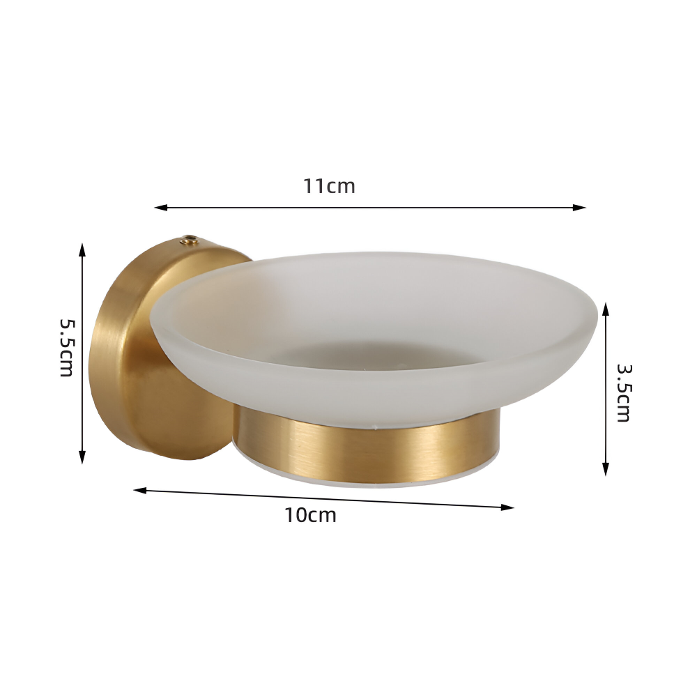 Élément de design: barre de serviette or brossé, en acier inoxydable, pour une salle de bains chic.
