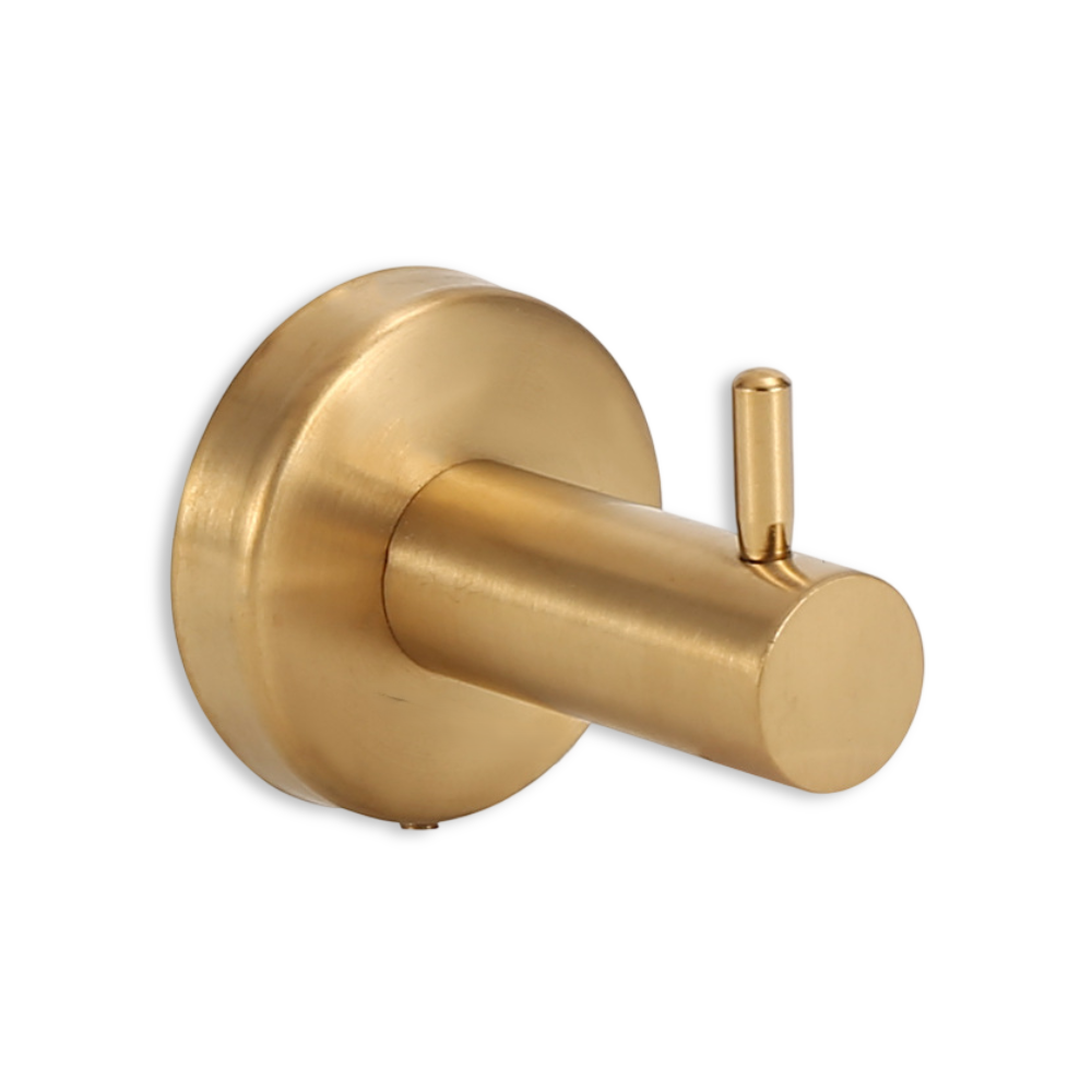 Barre de serviette or brossé, accessoire indispensable en acier inoxydable pour salle de bains.