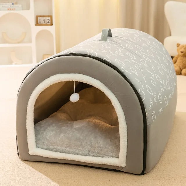 Panier douillet SnugPod pour petits animaux, lit confortable en peluche pour chat et chien, accessoire hiver.