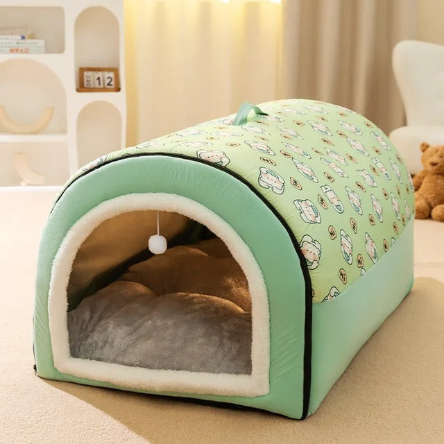 Nid douillet SnugPod pour chien et chat, maison intérieure chaude en peluche, confort absolu pour vos animaux.