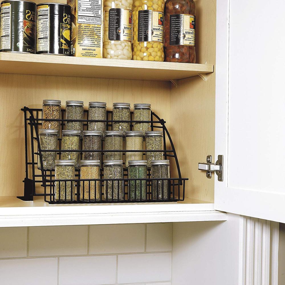Organisateur extensible en métal moderne pour rangement optimisé salle de bain et cuisine.
