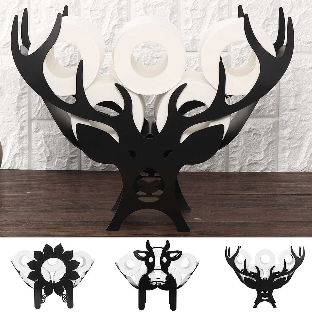 Rangement support papier toilette animal, pratique et décoratif. Ajoute une touche ludique à votre salle de bain.