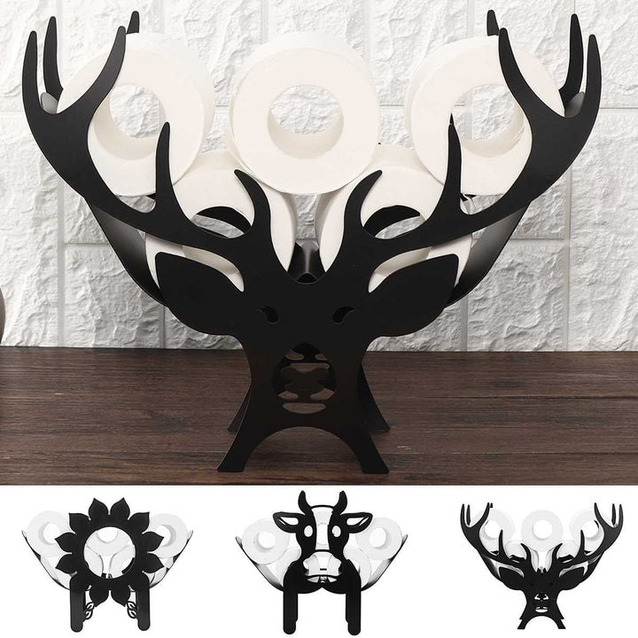 Rangement support papier toilette animal, pratique et décoratif. Ajoute une touche ludique à votre salle de bain.