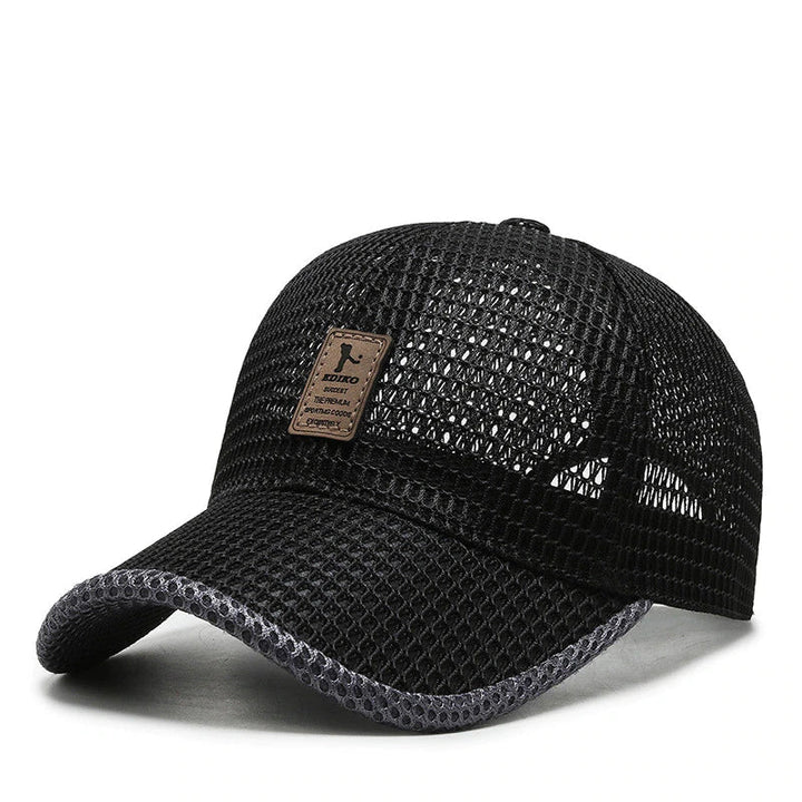 Casquette respirante en mesh pour homme et femme, parfaite pour les activités sportives et la course.