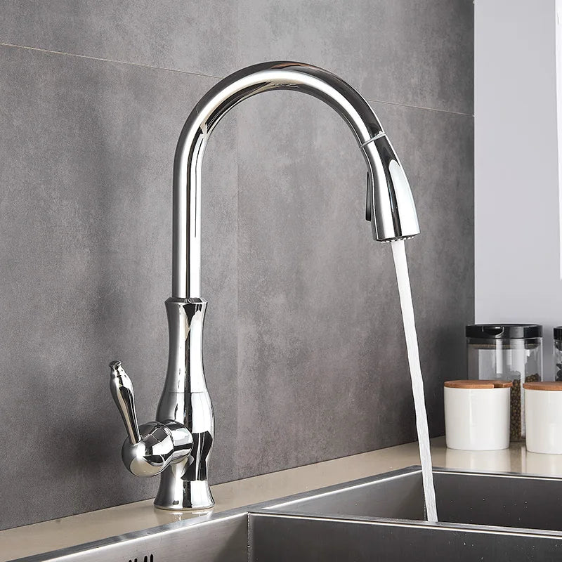 Robinet mitigeur de cuisine design. Finition acier inoxydable. Installation facile, style moderne et durable.