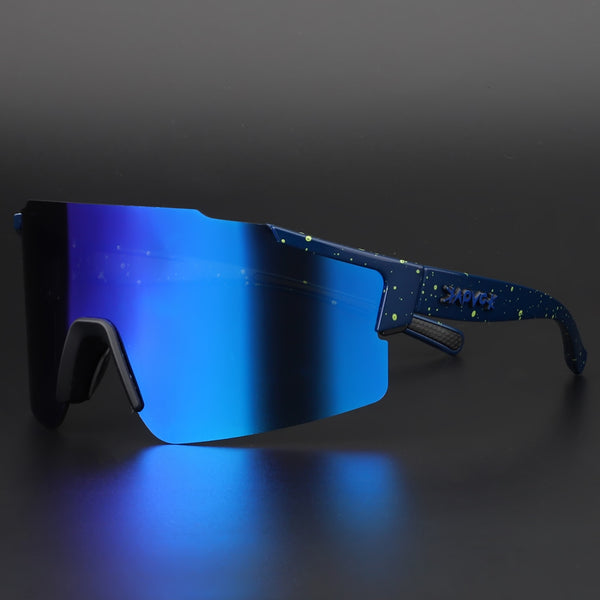 Lunettes de soleil de cyclisme réfléchissantes unisexe, protection UV pour la performance sportive.