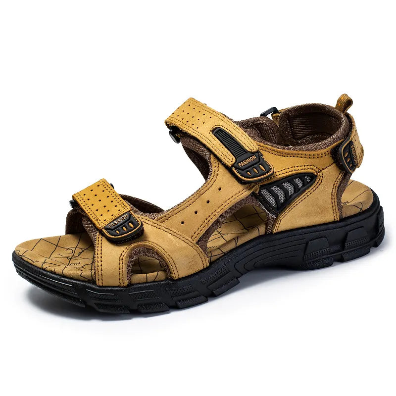 Chaussures homme Hudson légères avec soutien voûte plantaire. Sandales orthopédiques à triple velcro pour confort estival.