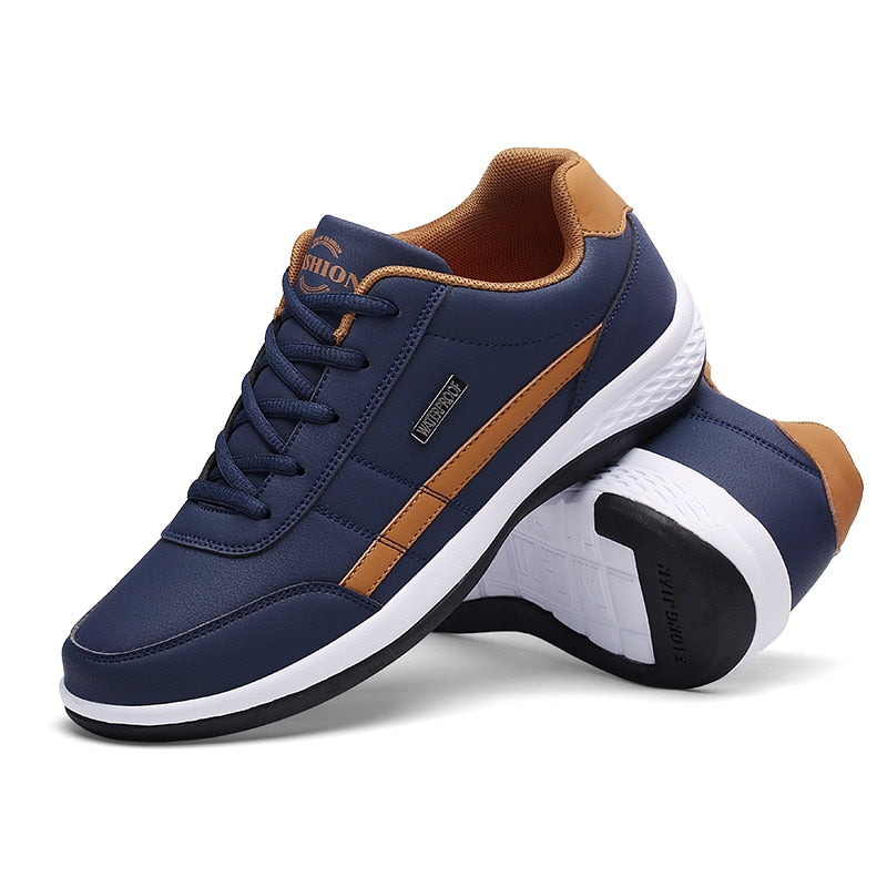 Baskets urbaines chic pour hommes, style mode masculine, cuir synthétique et semelle EVA.