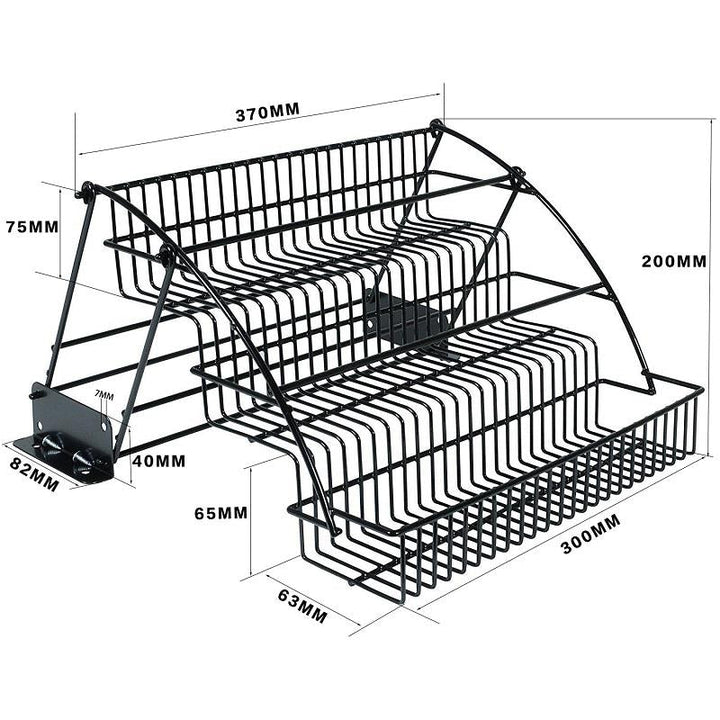Solution d'organisation moderne: étagère extensible en métal 3 niveaux pour placard ou cellier.