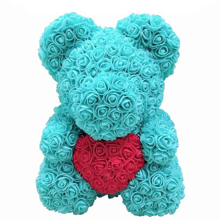 Ours en roses éternelles rouges, parfait pour exprimer l'amour, cadeau femme.